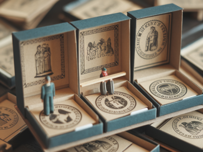 Turn discarded matchboxes into a three‑scene flipbook theater with secret hinges and stamped backgrounds