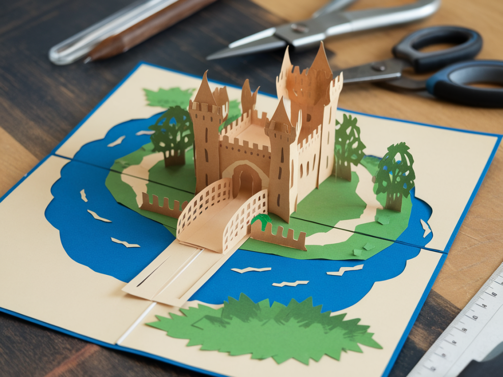 Turn a single sheet of paper into a pop-up scene in under 20 minutes