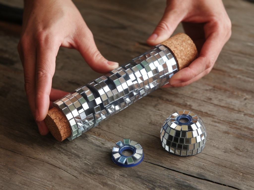 How to make a pocket-sized kaleidoscope using thrifted mirror tiles and a 3D‑printed tube