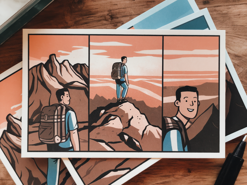 How to storyboard a one-minute visual story that fits on a postcard