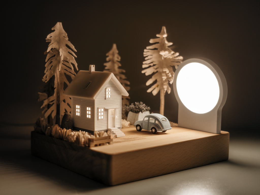Which budget LED keychain (and simple diffuser hack) gives even, color-accurate light for miniature photography?
