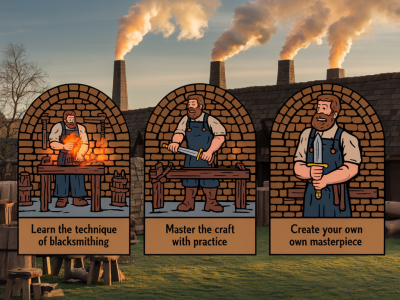 How to write a three-panel visual fable that teaches a craft technique