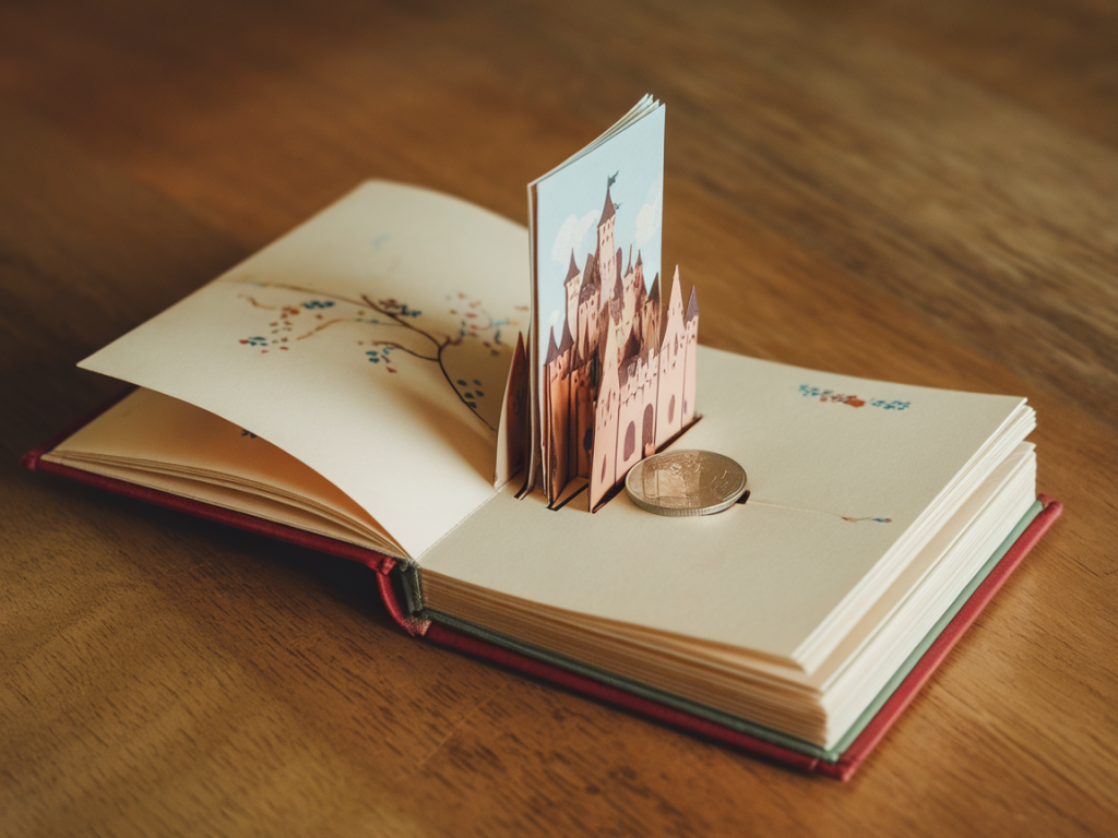 How to build a coin‑hidden pop‑up that reveals a tiny illustration when spun