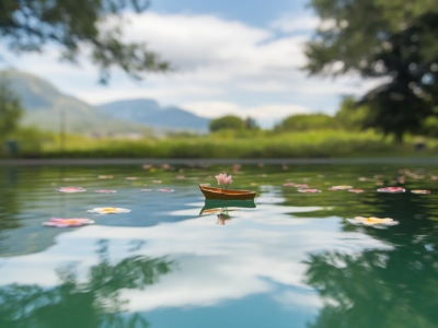 How to photograph miniature reflective water with a smartphone and two inexpensive diffusers